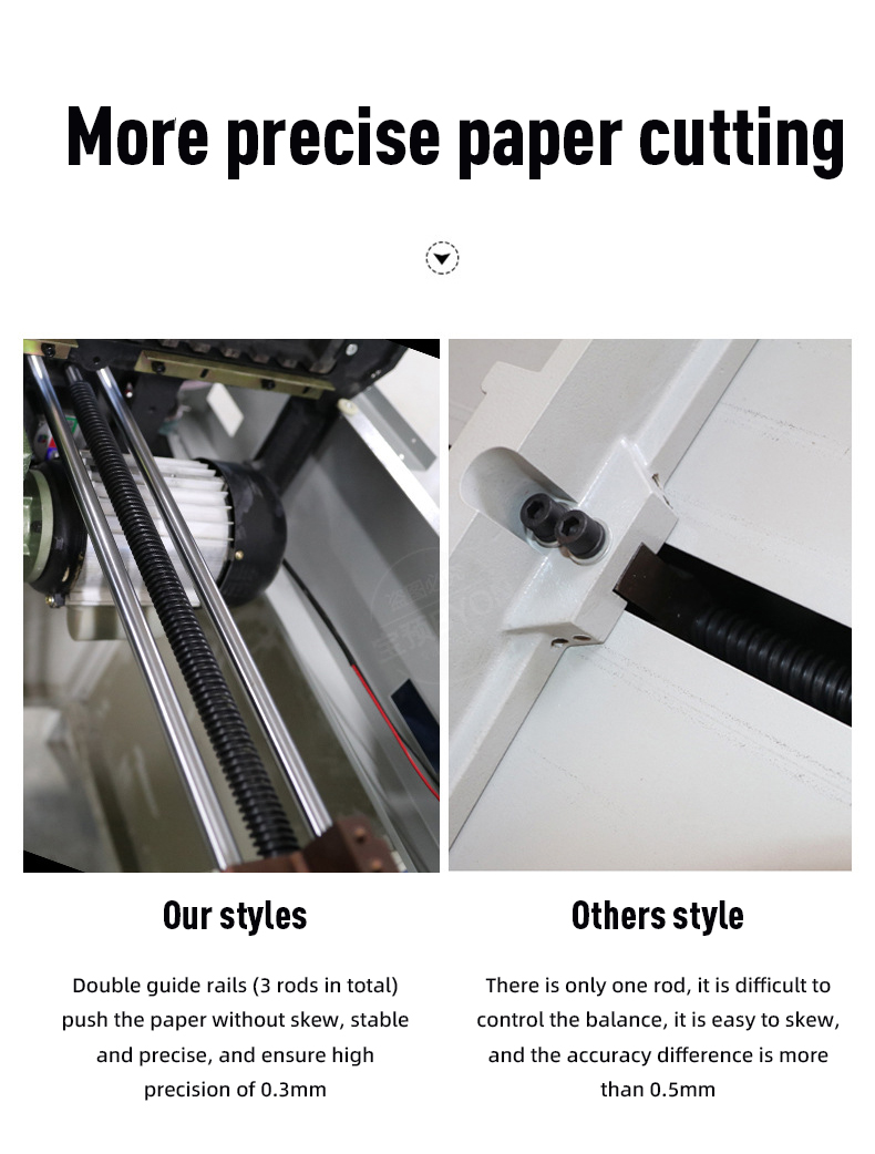 Excellent 3 Motors A4 Guillotine Desktop Electric Paper Cutter for Precision Cutting