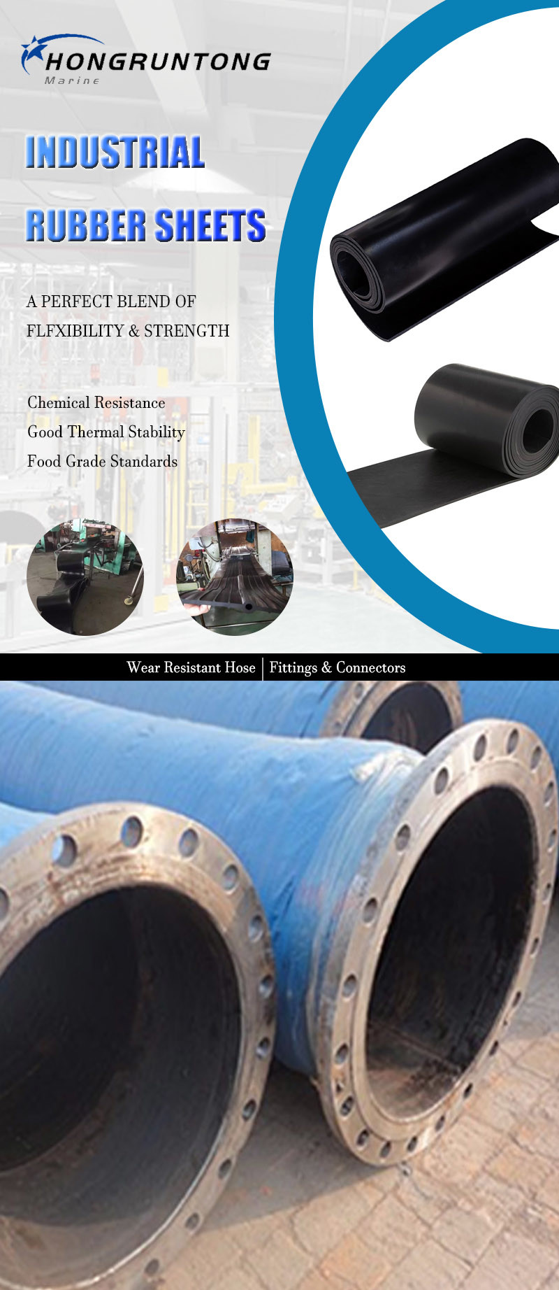Excellent Flexibility Wear Resistant Hose Lightweight 10-21 Bar