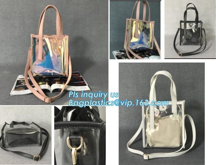 Classical Colorful PVC Wallet Bag Pouch Bag shoulder bag, PVC Crossbody Bag For School Travel Girls, Tote Bag Clear Shou