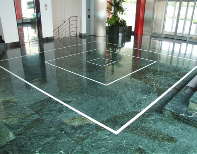 Indian Emerald Green Marble Stone Tile , Green Granite Slabs For Hotel