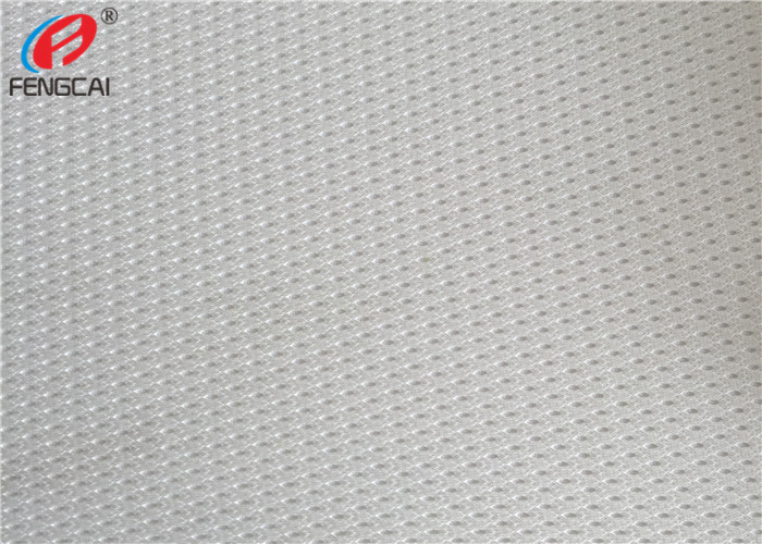 White Colour Breathable Sports Mesh Fabric For Track Suit Polyester Mesh Fabric