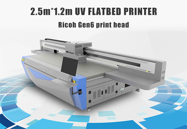 Industrial Coding Inkjet Uv Flatbed Printer Uv 2513 For Ceramic Glass Mental Surface