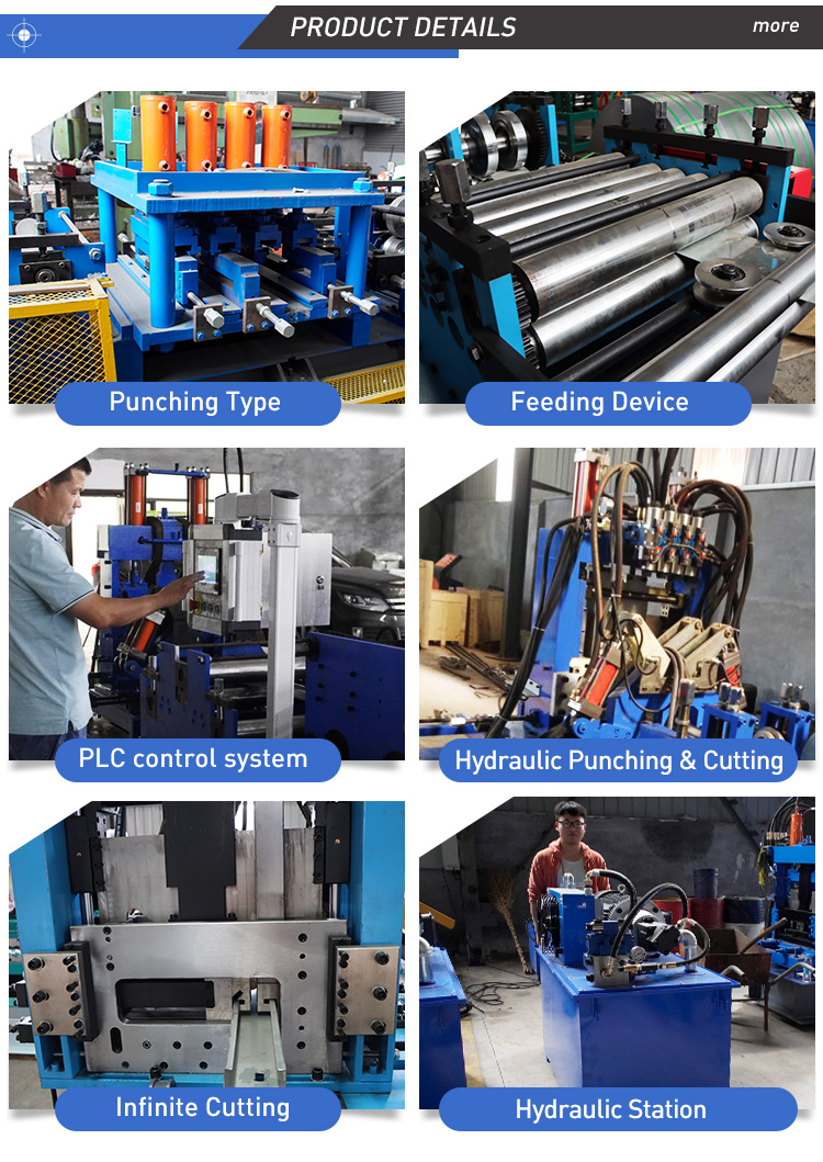 High Standard Purlin CZ Channel Steel Roll Forming Machine For Building Material