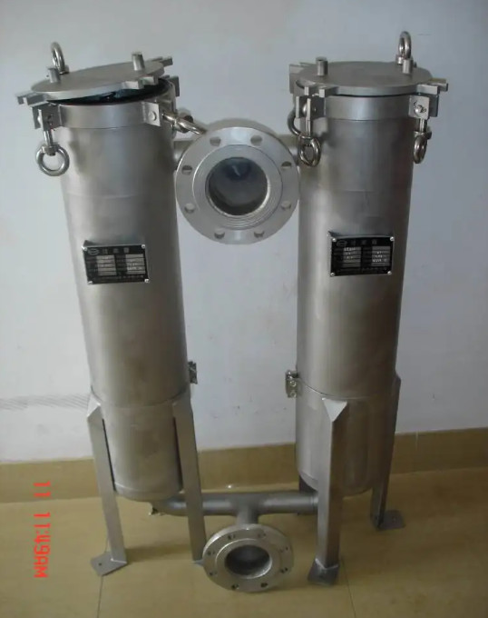 35t/h Stainless Steel Duplex Filter strainer Sanitary Pipe Water Switching Decontaminator