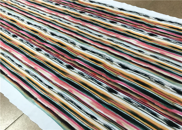 Wet Print Polyester Screen Fabric , Solid Dyed Custom Printed Polyester Fabric