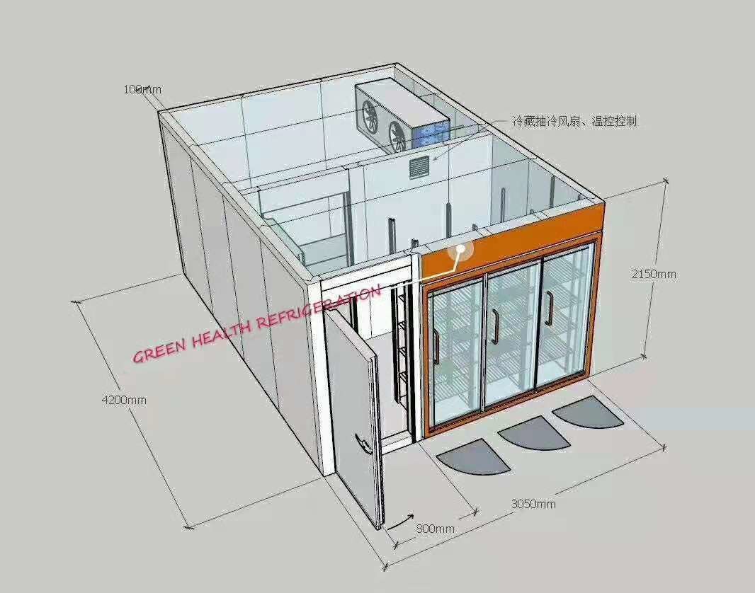 Commercial Cold Storage Room / Walk In Freezer Room 220V 380V 50HZ