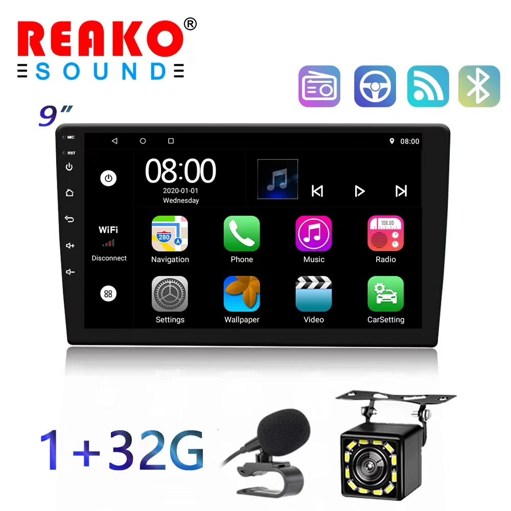 Universal Double Din Android Car Stereo 9'' IPS Car DVD Radio Android MP5 Player