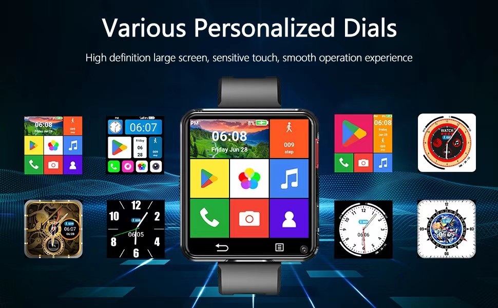 S998 4G Smart Watch With Sim Card Wifi HD Video Phone Call Android 11 Smartwatch 2.64 Inch