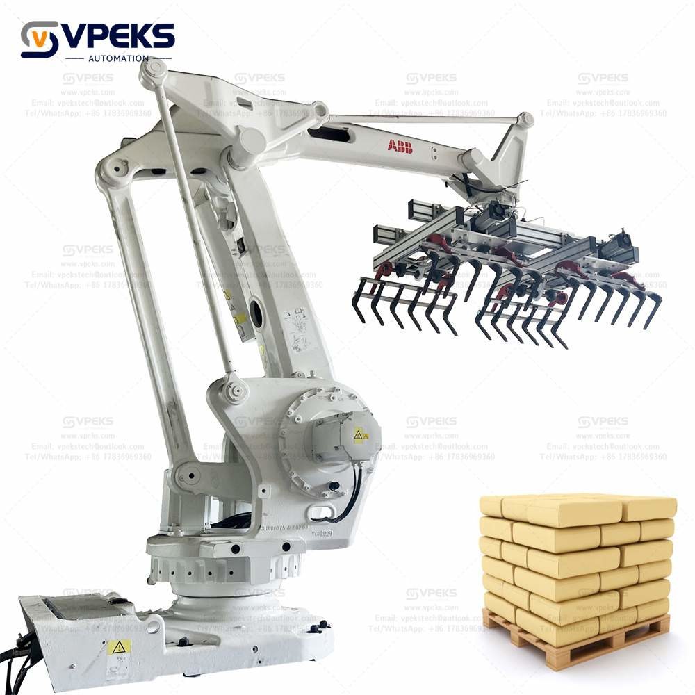 Maximum Load Palletizer Machine With Advanced IRB660 ABB Robot Arm
