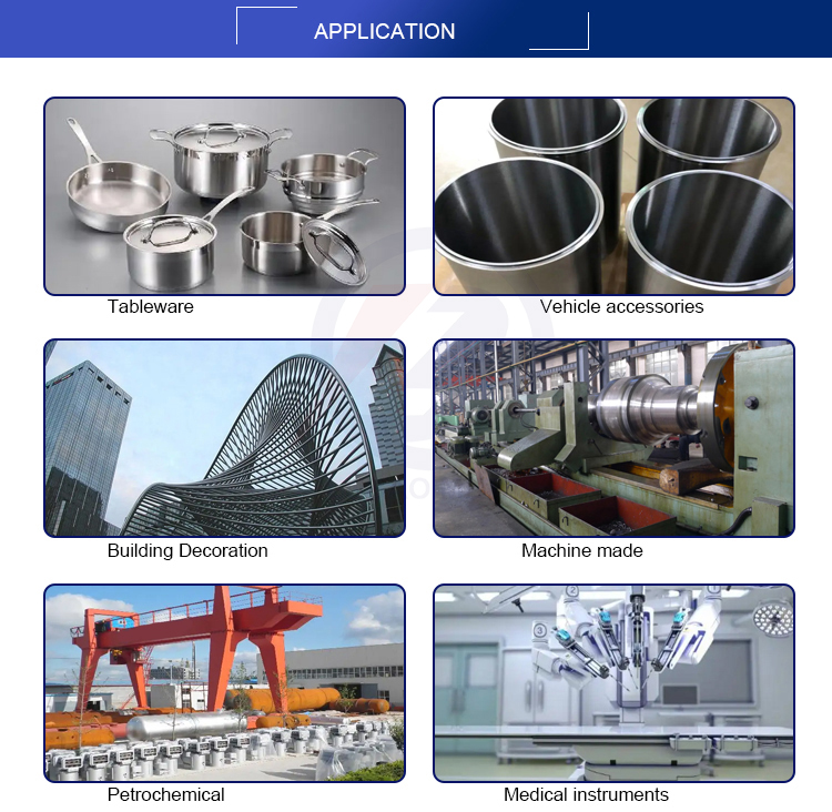 0.1-200mm Thickness Al Ss 304 1050 430 Triply Circle Round Plate of 201 Stainless Steel Circle for Cookware Ss Coil