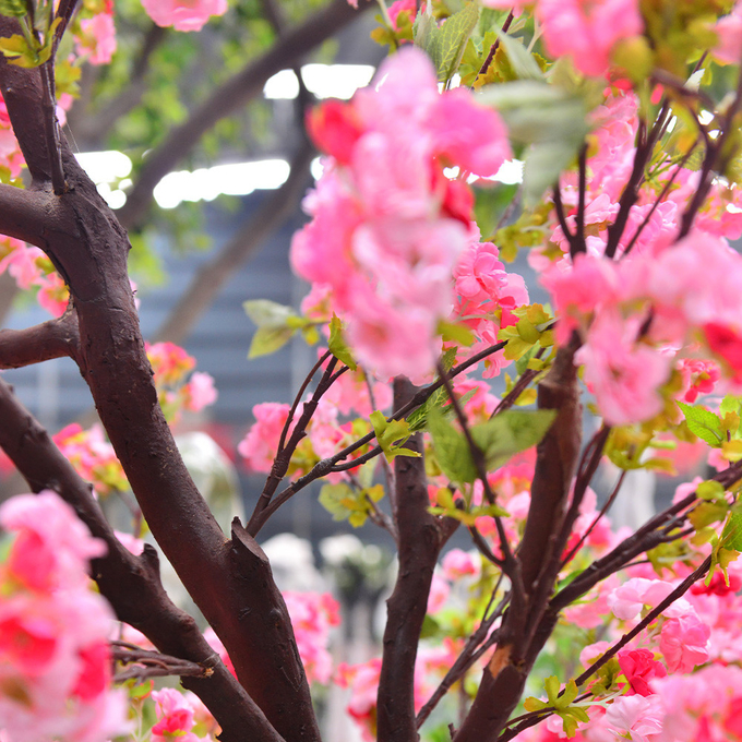 250cm Plastic Artificial Cherry Blossom Tree Decoration Plant For Reception Center