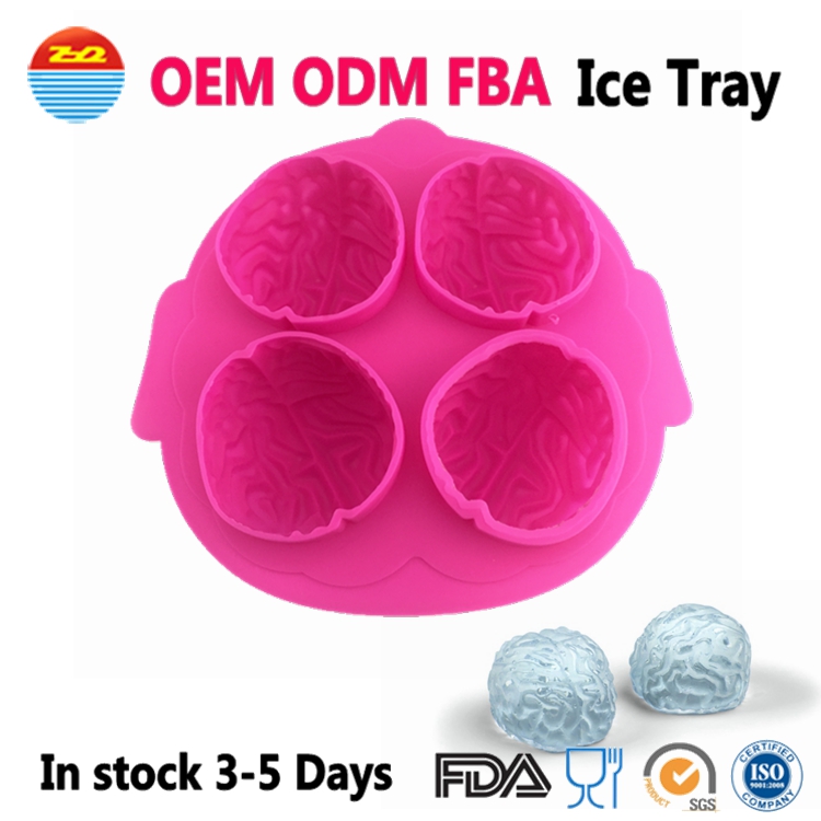 Large easy release skull shaped custom personalized silicone ice cube tray mold ice cream chill mold
