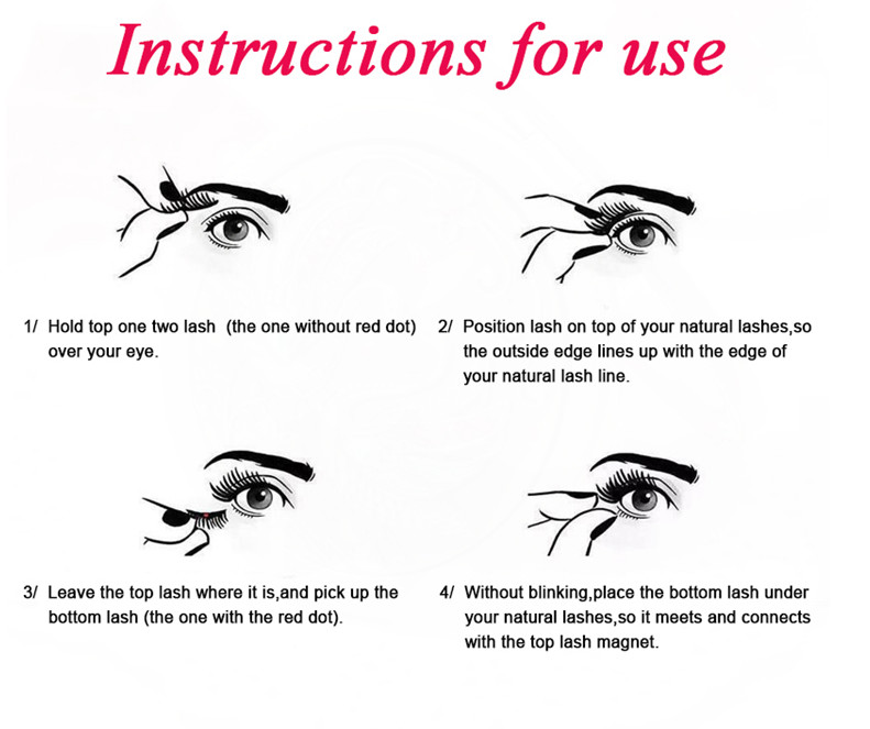 Waterproof 100 Mink Magnetic Lashes Boots Hypoallergenic Glue - Free