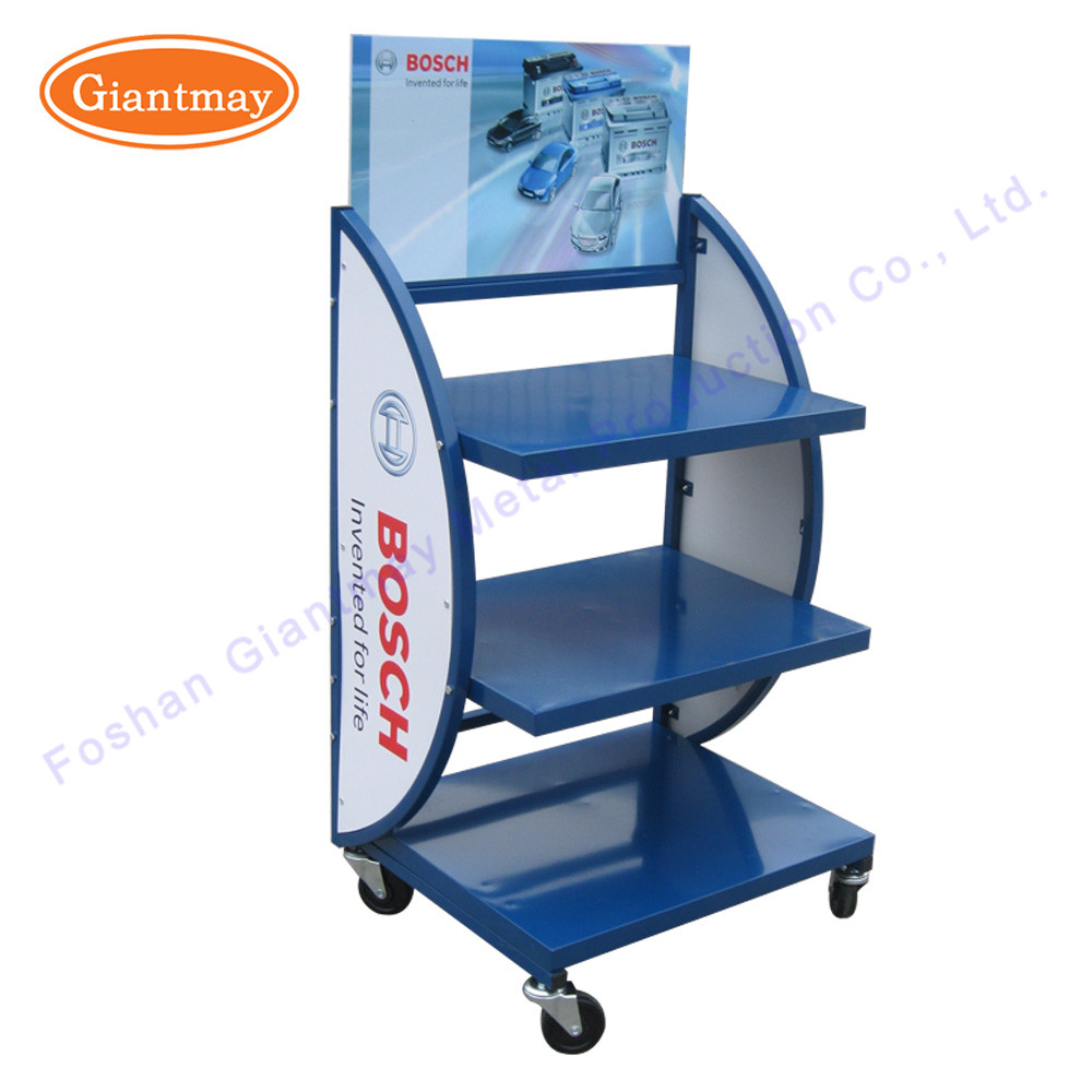 Car Storage Shelf Electric Bike Metal Battery Display Rack