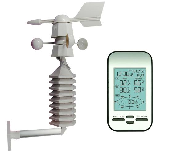 Quality 433mhz Professional Weather Station For Wind Direction Speed Temperature And Humidity for sale