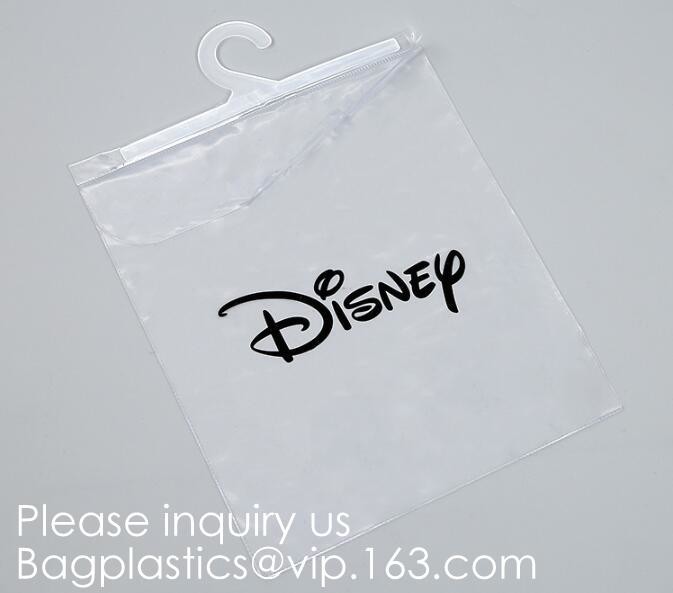 Frosted k bag EVA PVC hanger bag for clothes,EVA frost drawstring bag, Frosted Plastic EVA Garment Packing Bag zip