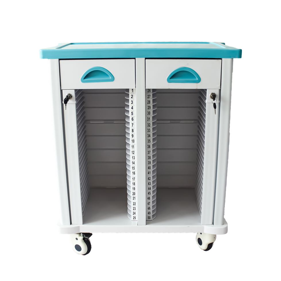 680MM 40CM Medical Equipment Trolley ABS Hospital Medical Trolley Manually Case Folder Trolley