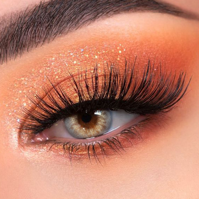 KSSEYE Natural Colored Eye Grey Contact Lens Circle Lenses Non Prescription 14mm