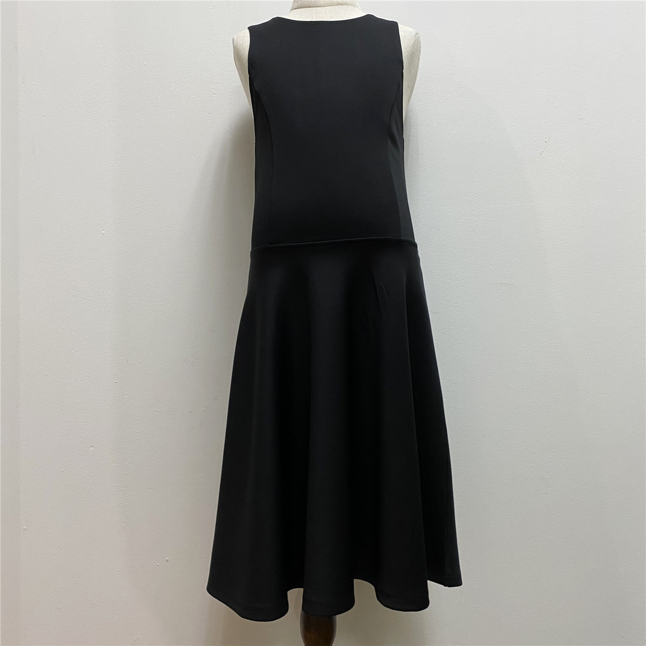 Style Sleeveless Elegant Black Little Girl Kids Party Dress 92% Polyester 8% Spandex