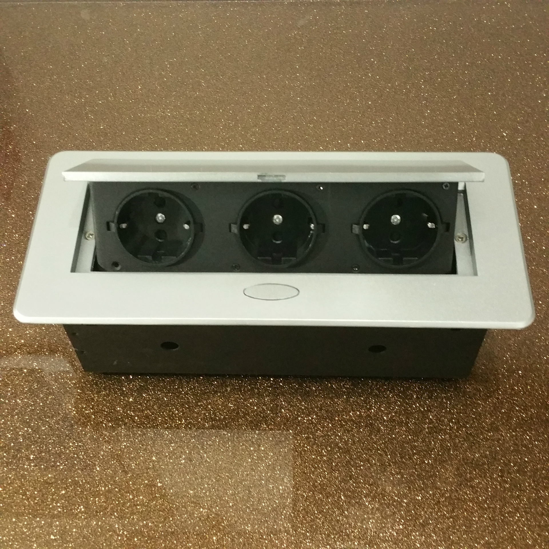 Conference Table Management with Soft Closing Tabletop Socket and Multimedia Brush