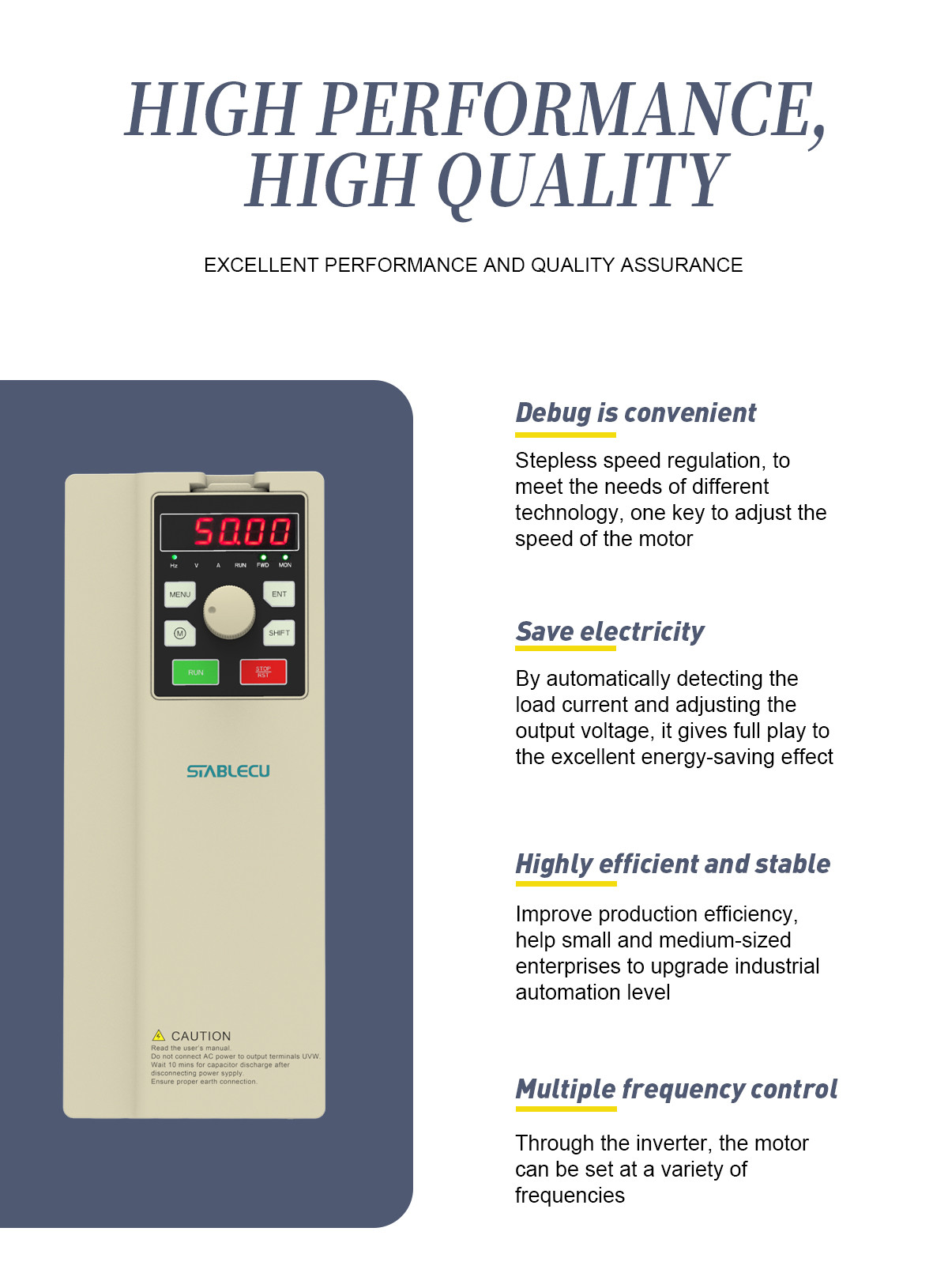 3000Hz Vector Frequency Inverter AC Drive 5.5KW 11KW For Compact Automation