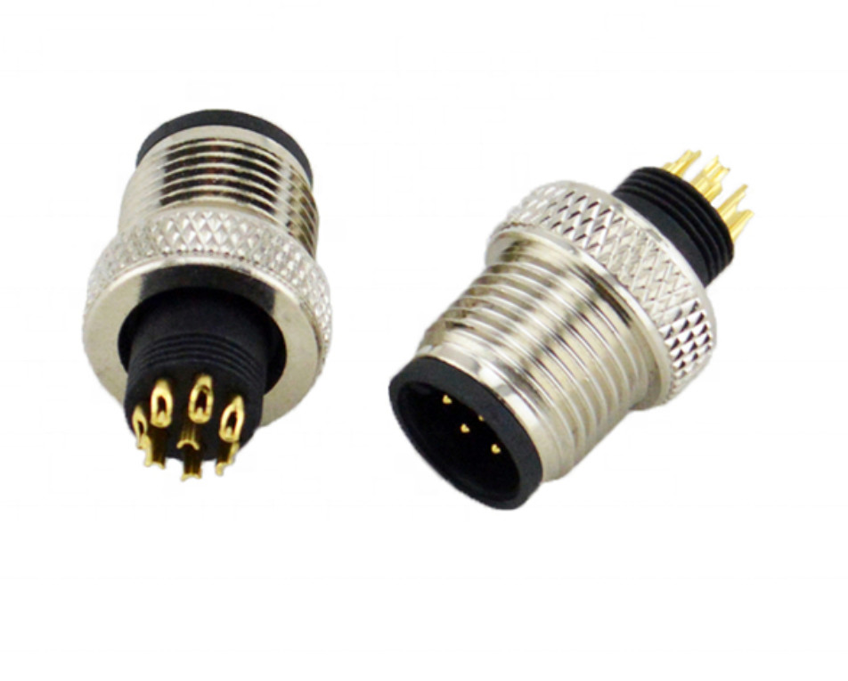 IP67 IP68 Waterproof Male Female Cable Connector M12 Circular Plug Type Solderless