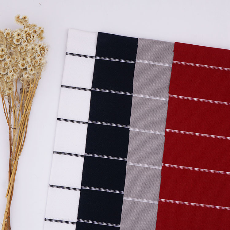 Customized Striped Rib Knit Fabric , Moisture Wicking 170g Colored Cotton Fabric