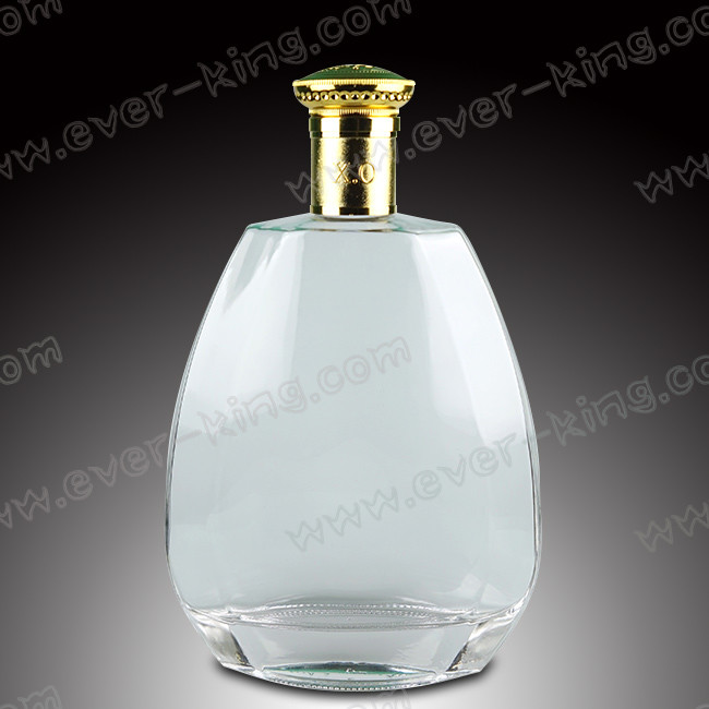 New Customized Crystal White Liquor Brandy Glass Bottle