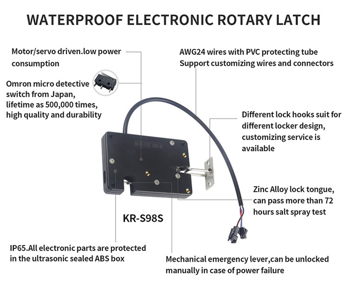 Outdoor Waterproof Electromechanical Lock Parcel Cabinet Lock
