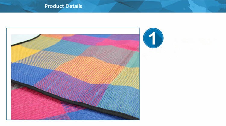 Foldable Waterproof Camping Picnic Blanket With Handle Strap
