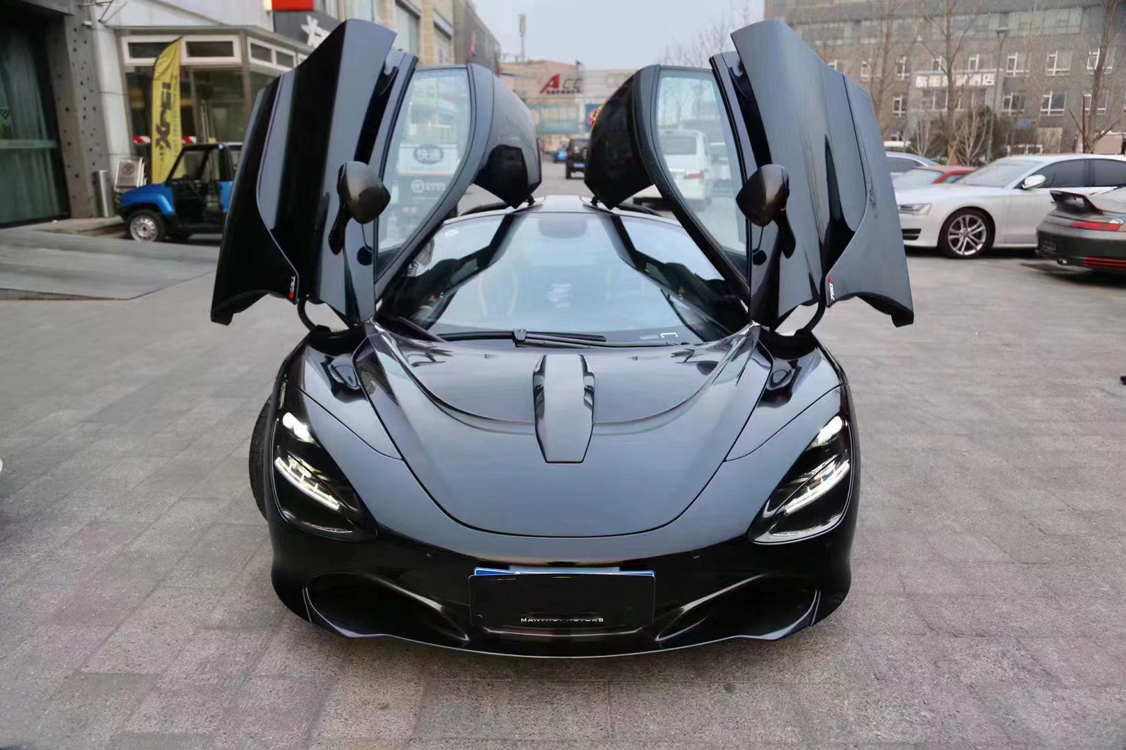 For McLaren 720s Carbon Fiber Hood 720s Upgraded NOVI Style Carbon Fiber Hood Body Kit