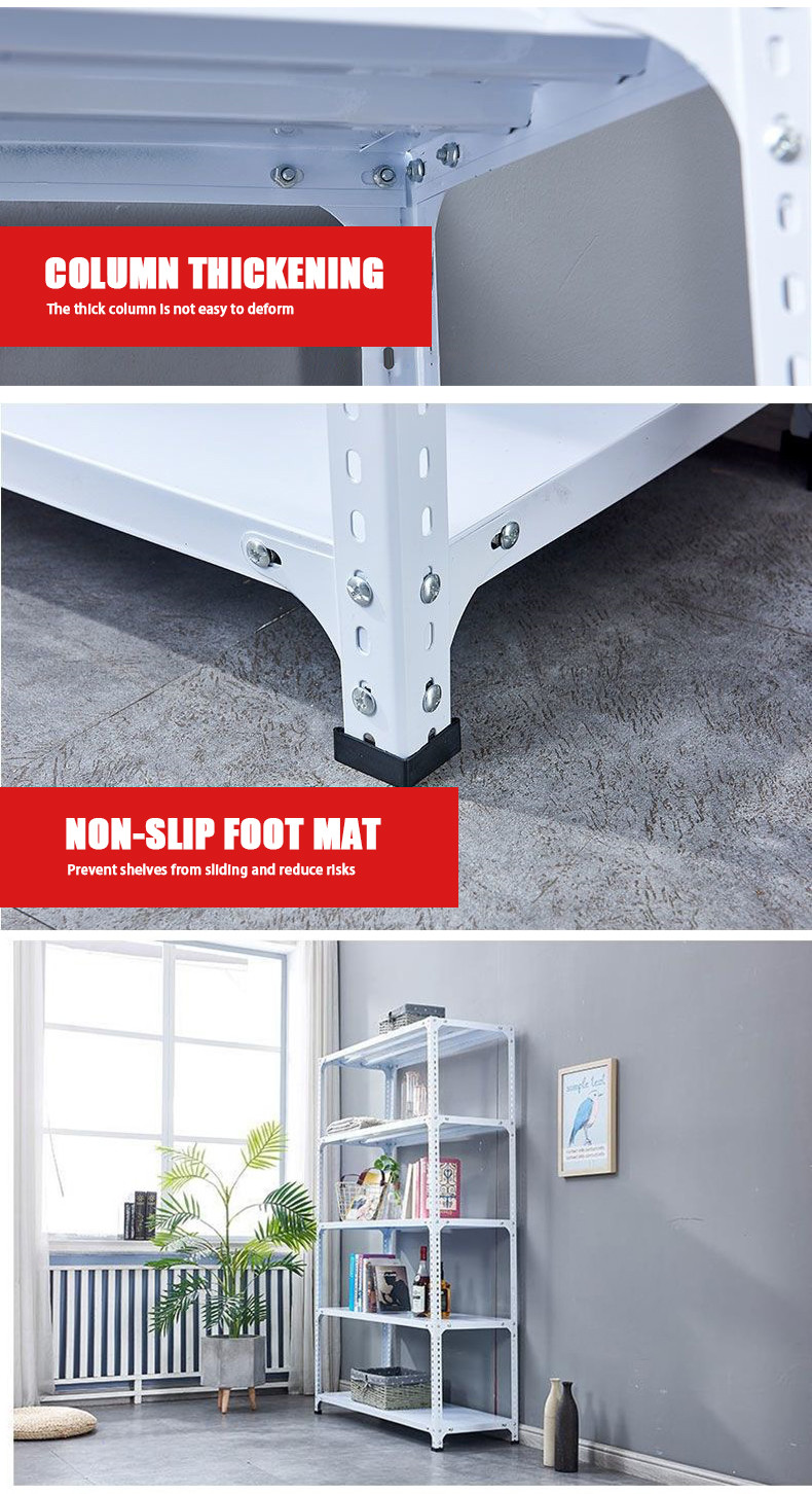 Storage Solution Durable Epoxy Powder Coat Finished Boltless Metal Shelving with ISO9001 Certification