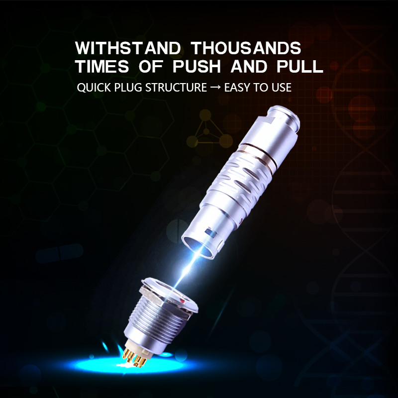 IP68/IP67 3B waterproof 2 4 6 8 12 Pin Male female Connector Self-locking connectors