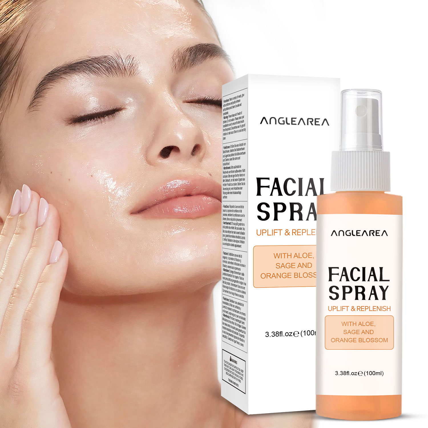 Private Label Face Toner Moisturizing Spray Deep Face Hydrating Quickly Absorb VC Whitening Skin Moisturizing Face Spray