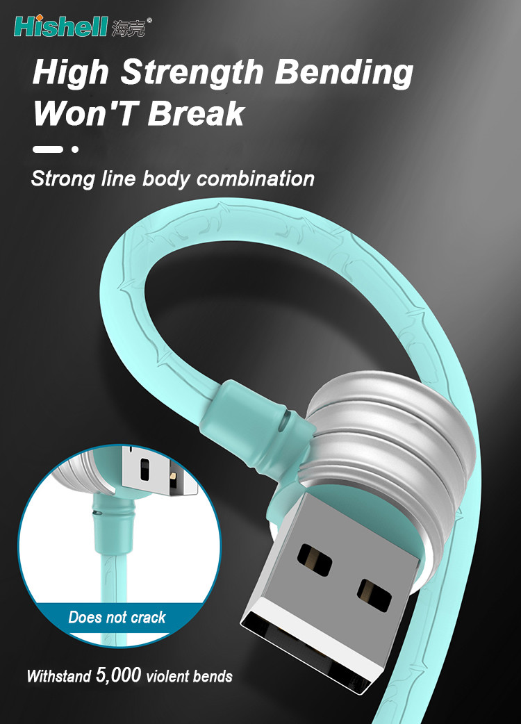 Antiwear Zinc Alloy Phone Charger Wire , Ultraportable Long Phone Charger Cable
