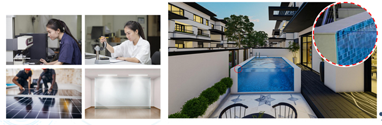 Clear Customizable Fiberglass Modular Above Ground Pool for Trendy Island Resort Villa