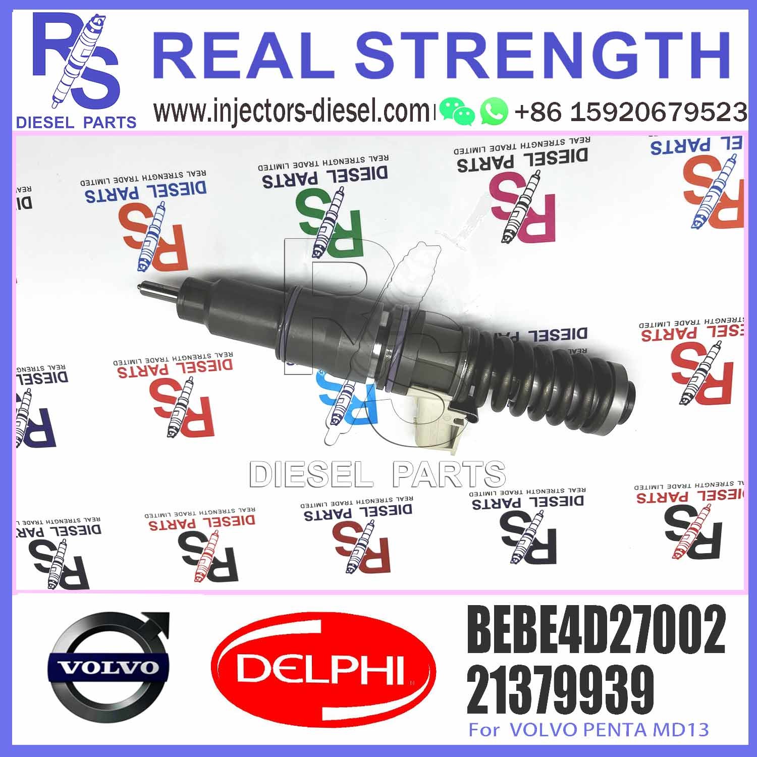 Diesel Fuel Injector 3847790 4 Pins Fuel Injection Nozzle BEBE4D18002 BEBE4D27002 With 9.5 MM BORE L329PBC