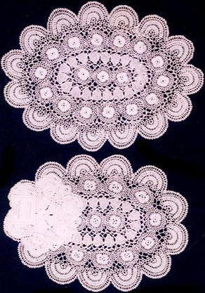 Rectangular coffee table linen table cloth table, Corcheted Lace Table linen, Tablecloth