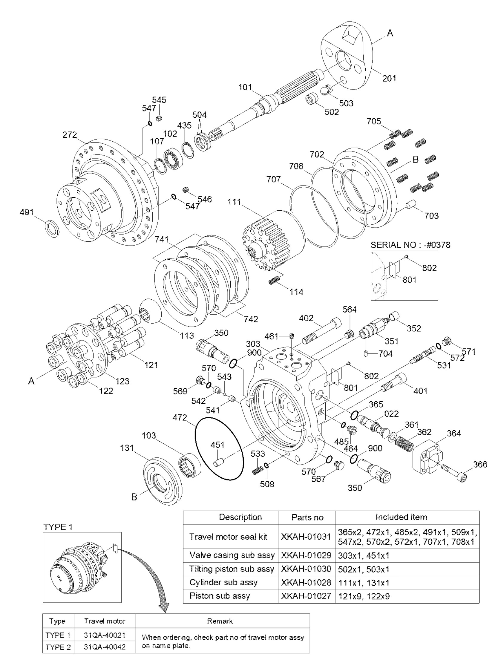 31QA-40021 Hyundai Excavator Final Drive Assy R375-7 Hydraulic Spare Parts