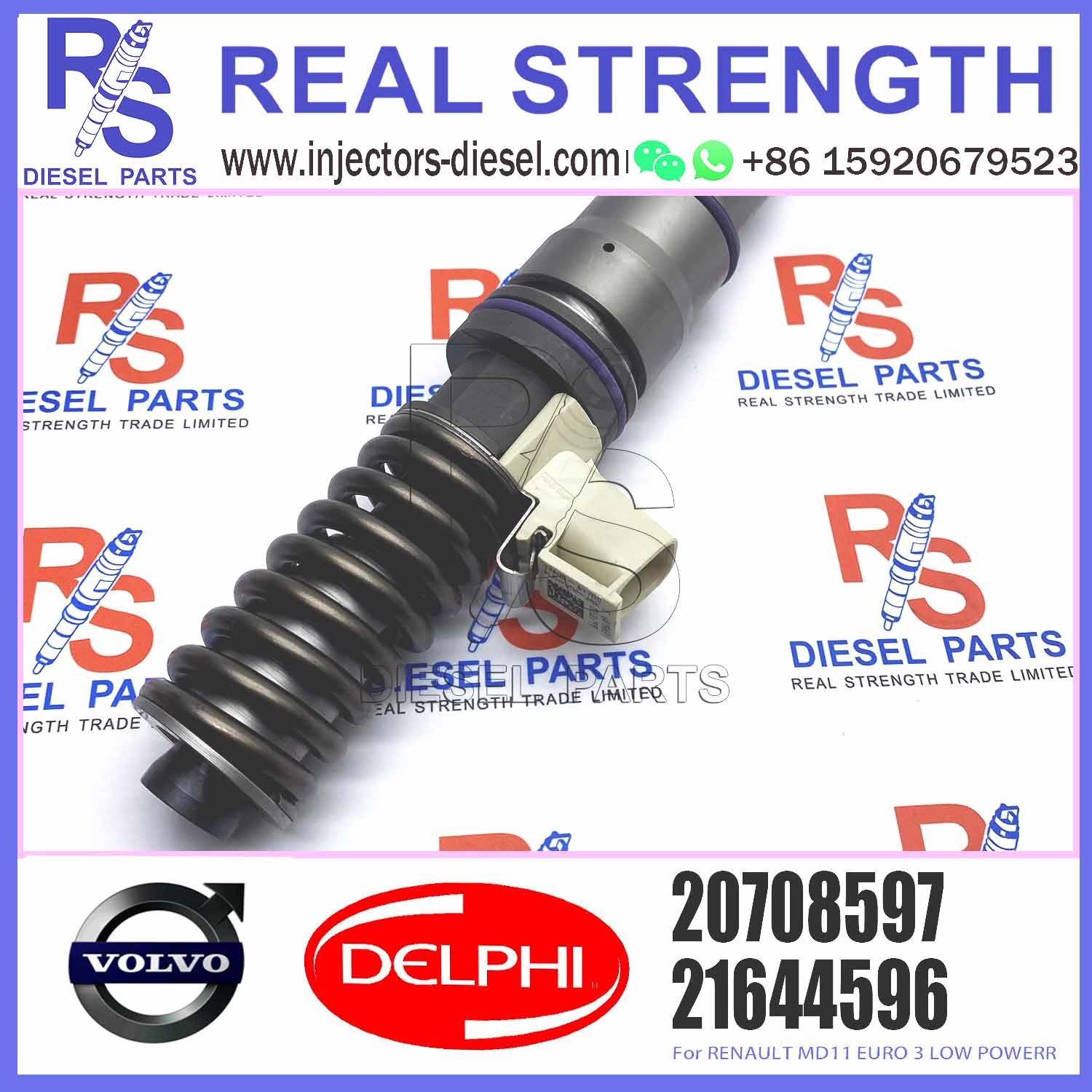 4 PINS Fuel Common Rail Injector 20708597 BEBE4D35001 BEBE4D04001 for V-O-L-V RENAULT MD11 EURO 3 LOW POWER