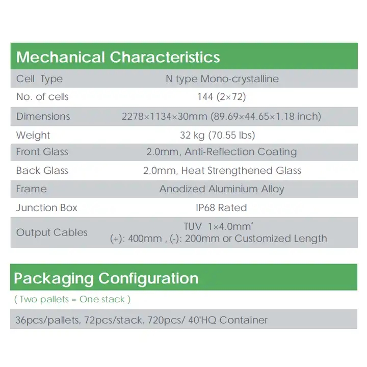 Jinko Pv Module Bifacial Tiger Solar Panel High Efficiency JKM575N-72HL4-BDV Monocrystalline