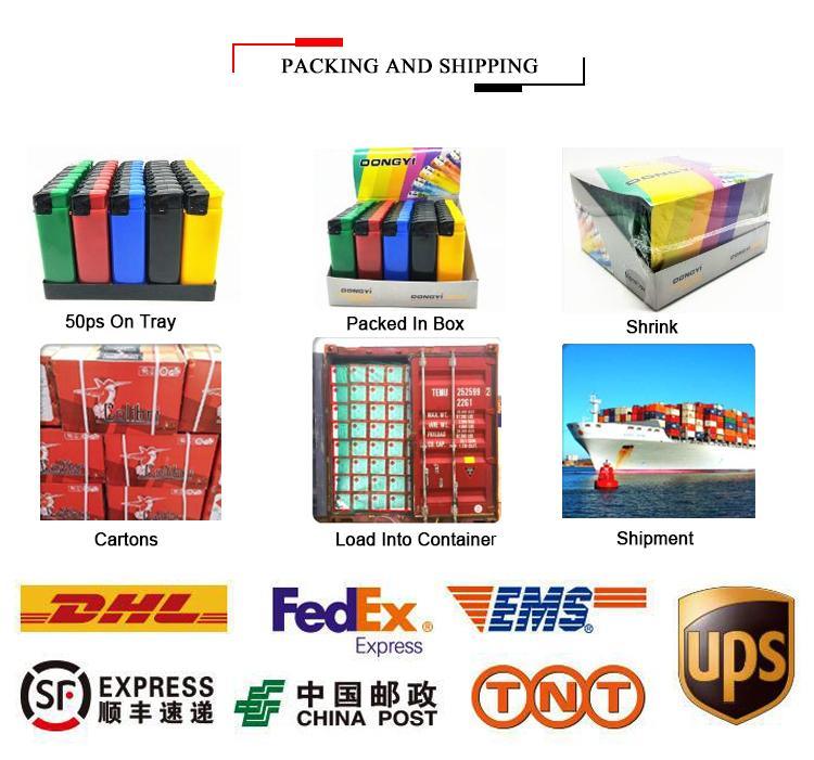 New Arrival/Top-Ranking Lighter Suppliers Electronic Refillable Plastic Lighter Disposable Gas Lighter with label. Sticker Cr Lighter