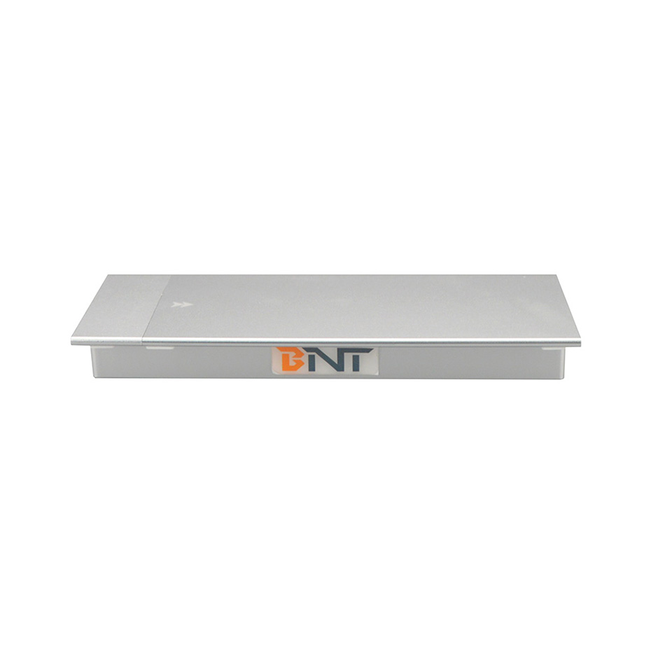 Flush mount desktop slip open power and data conference table socket outlet with usb charger