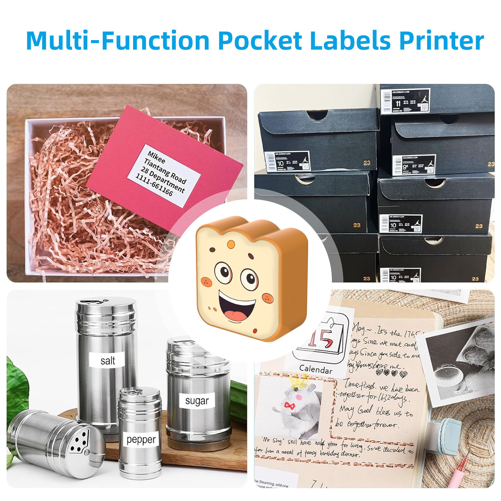 1200mA 3.7V Thermal Portable Mini Inkless Printer Sticker 203DPI