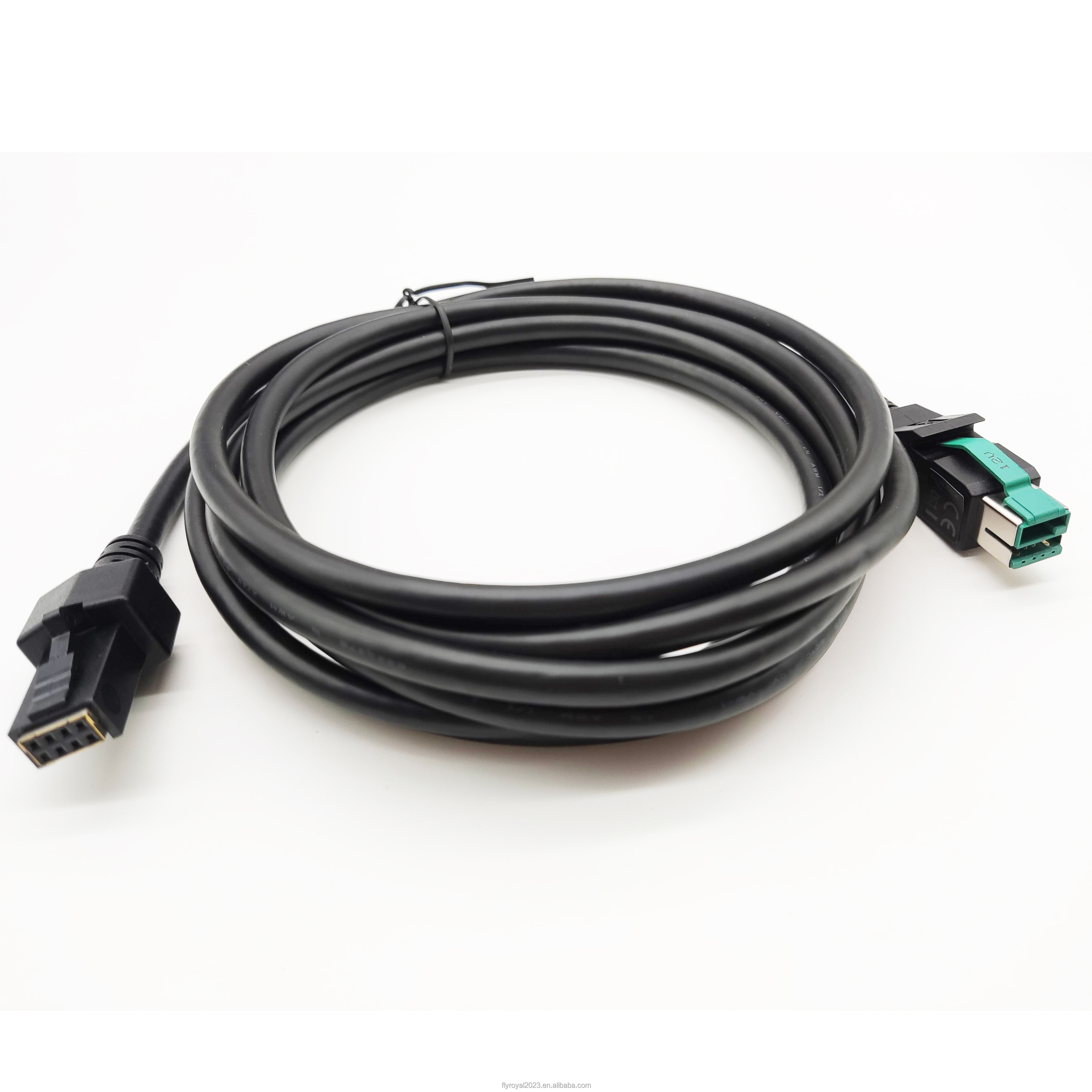 12V 24V Powered USB Printer Cable 12V To 2X48P 1M-5M UL20276