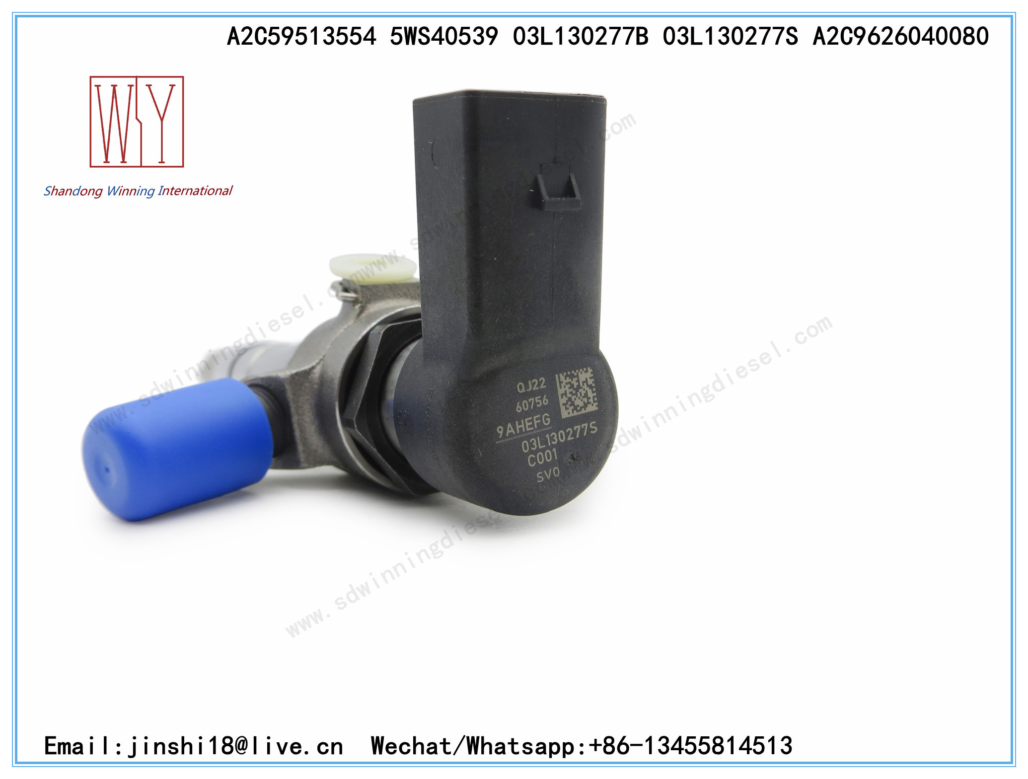 GENUINE AND BRAND NEW DIESEL FUEL INJECTOR A2C59513554 5WS40539, 03L130277B 03L130277S A2C9626040080