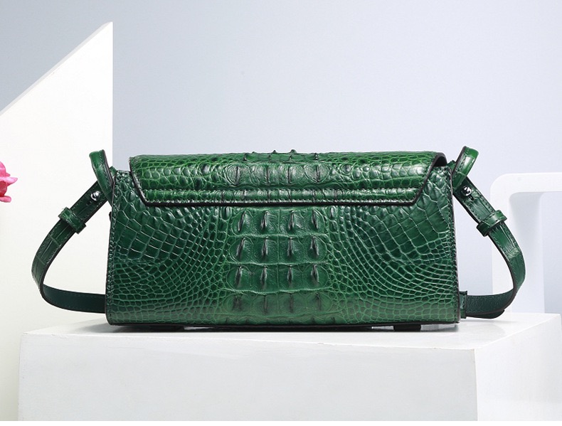 Genuine Crocodile Skin Lady Small Flap Purse Authentic Alligator Leather Women Sling Shoulder Bag Female Cross Body Bag