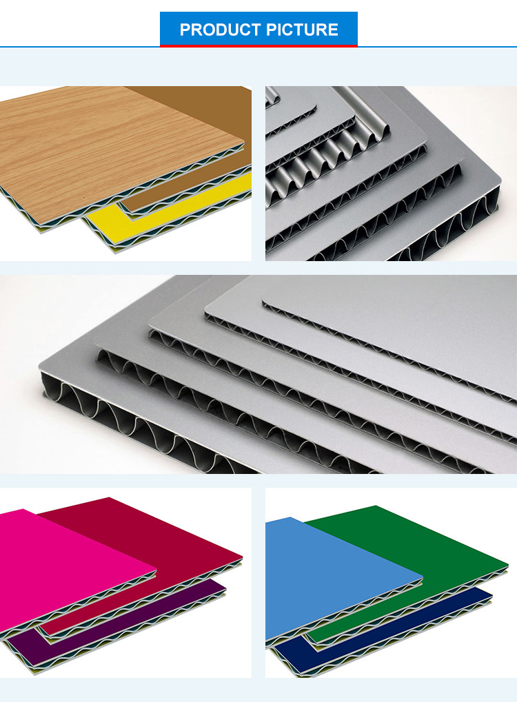 Aluminum Corrugated Material Panels 1220X2440MM Acp Cladding PVDF Coating