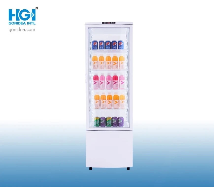 238L Counter Top Glass Display Fridge Floor Standing Commercial