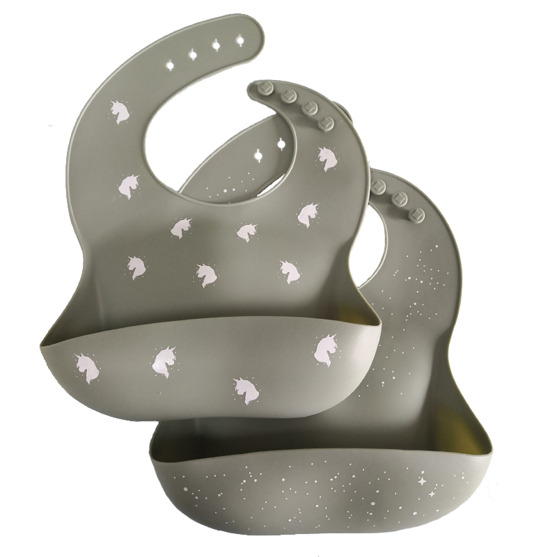 Wholesale Customized Printed Pattern Comfortable Soft BPA Free Baby Food Feeding Bib